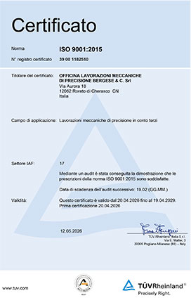 Certificato ISo 9001